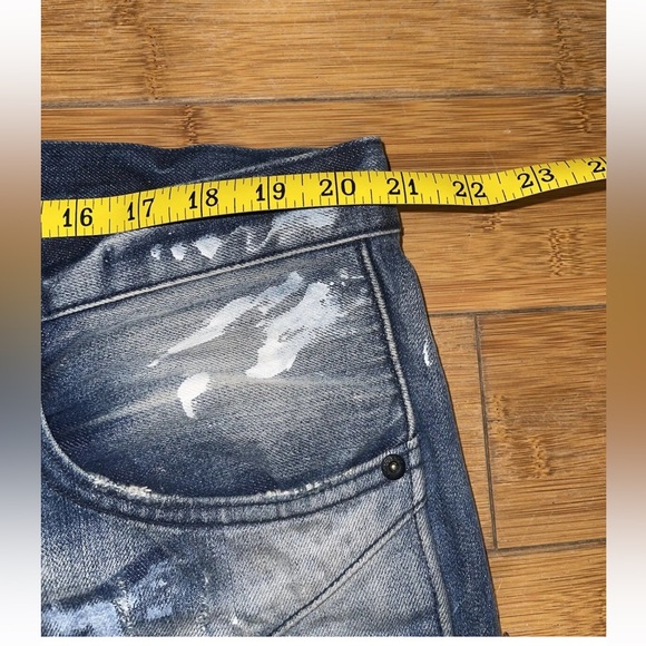 PRPS BARRACUDA MOTO STYLE DISTRESSED PAINT SPLATTER JEANS 38 - 38/33 - Picture 6 of 7